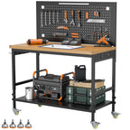 Work Benches for Grage, Easy to Assemble,Features Casters,2000LBS