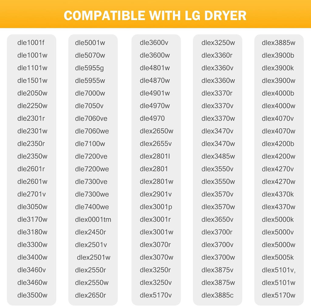 Dryer Thermal Fuse, Dryer Thermostat, Blower Thermostat Replacement for LG DLEY1201 DLEY1201V DLEY1201W DLEY1701V