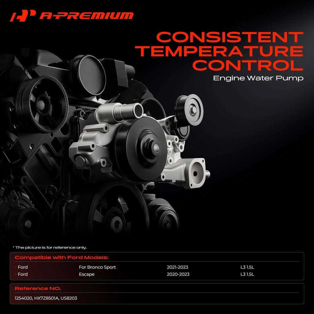 A-Premium Engine Water Pump Compatible with Ford