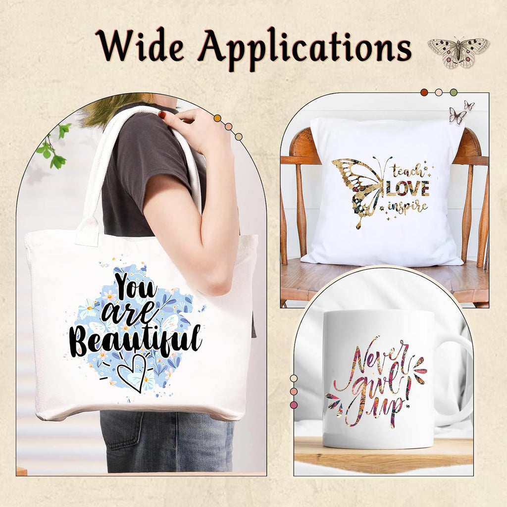Butterfly Pattern Sublimation Ink Transfer Sheets 12 Sheets 12"x10" | Colored sublimation transfer paper,works with