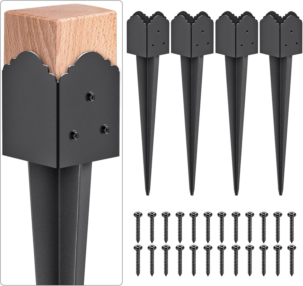 4x4 Post Anchor Ground Spike Heavy Duty for Fence Mailbox Railing