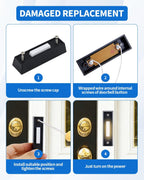 Lighted Doorbell Button, Wired Door Bell Push Button Replacement Door Bell Push Buttons LED Door Chime Wall Mounted