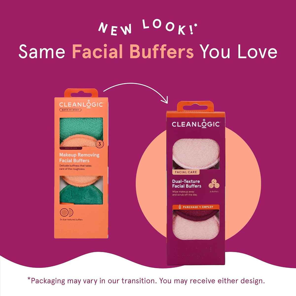 Exfoliating Dual-Texture Facial Pads - Makeup Remover - 9 Count