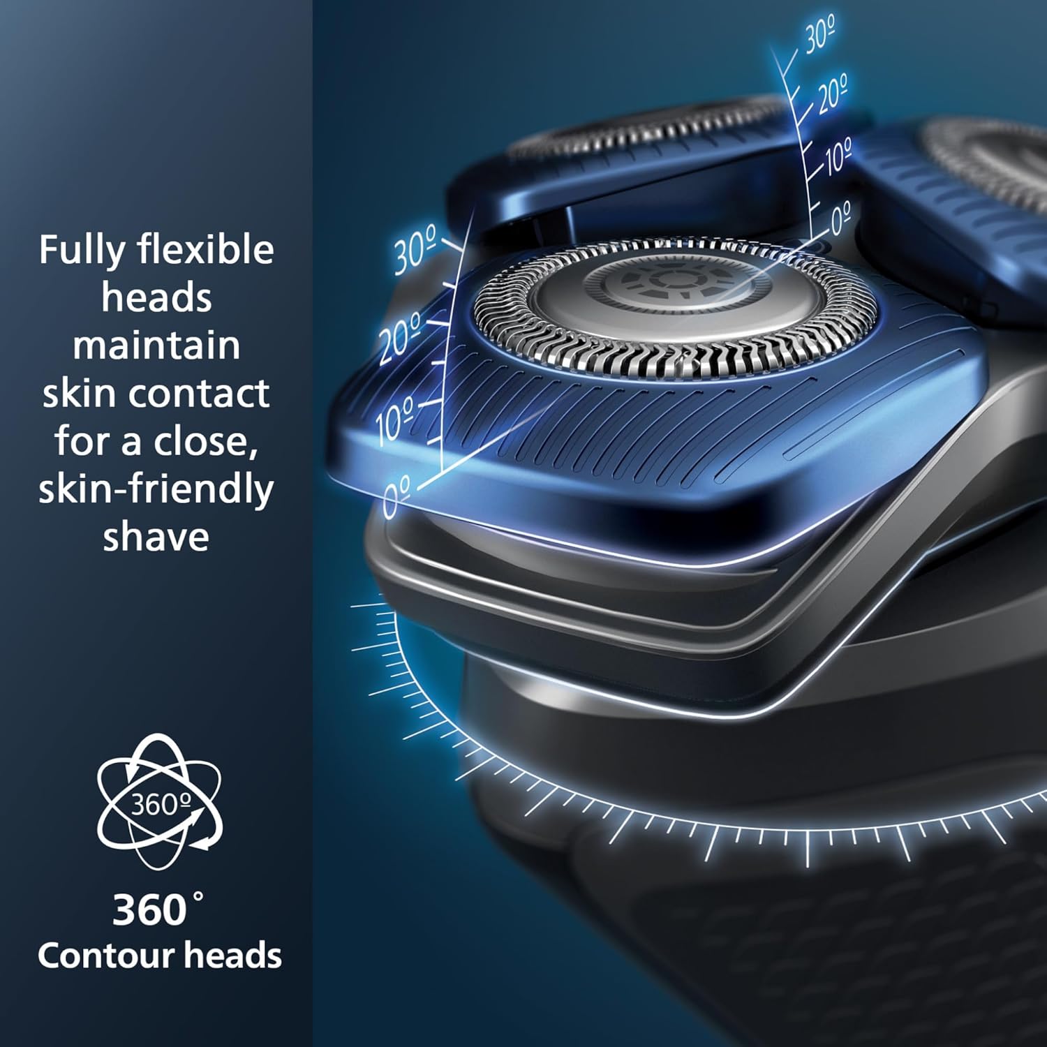 Philips Norelco 7800 Electric Shaver, Black | 45 SteelPrecision Blades, SenseIQ Technology, Nano SkinGlide coating