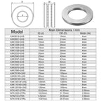uxcell AXK2542 Thrust Needle Roller Bearings with Washers 25mm Bore 42mm OD 2mm Width 10pcs