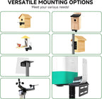 Smart Bird Feeder Pole Stand with Proof Squirrel Baffle 79" - Dia 1 Inch Bird House Pole Mount for Camera Birdfeeder