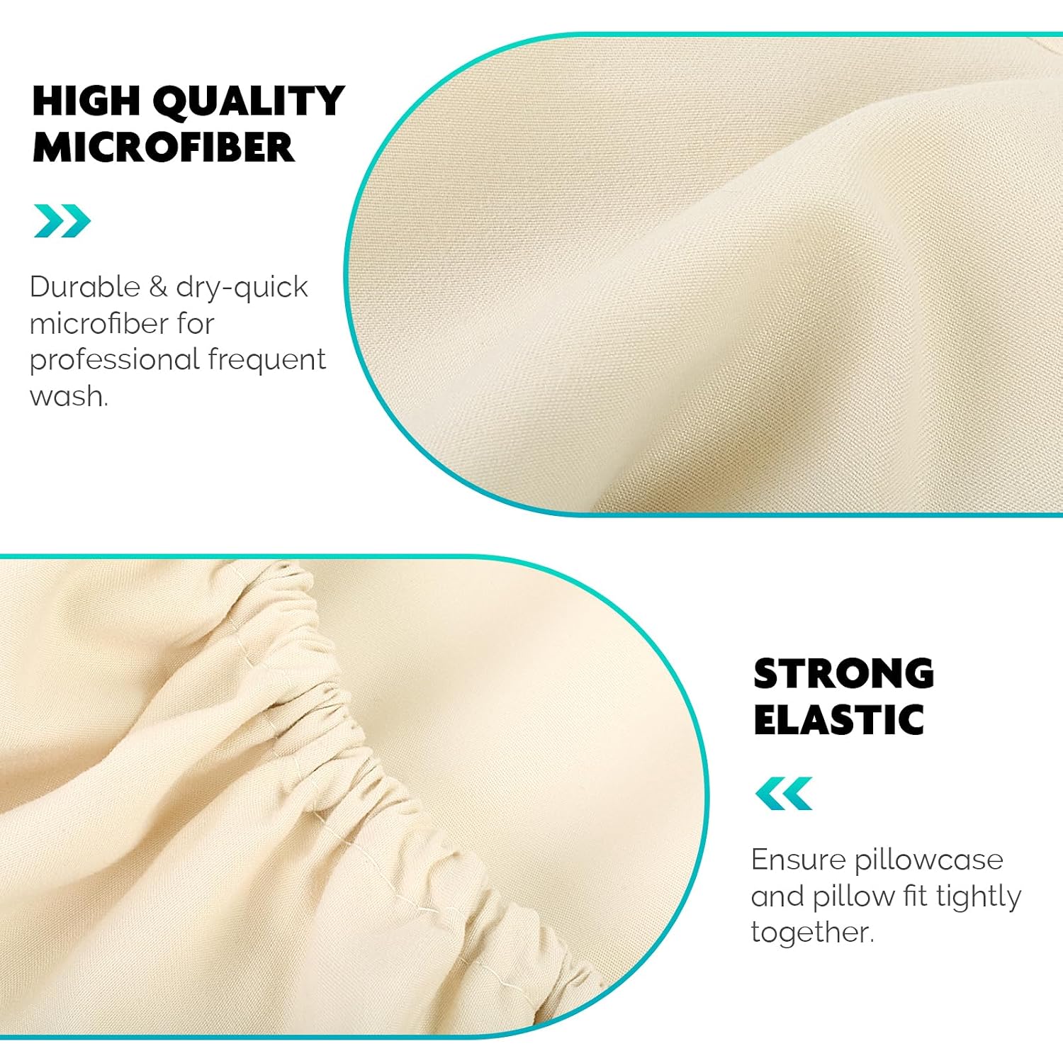 Reusable Microfiber Massage Face Rest Covers,Cream,6 Pack | Extra Soft & Heavy Face Cradle Covers,Cozies