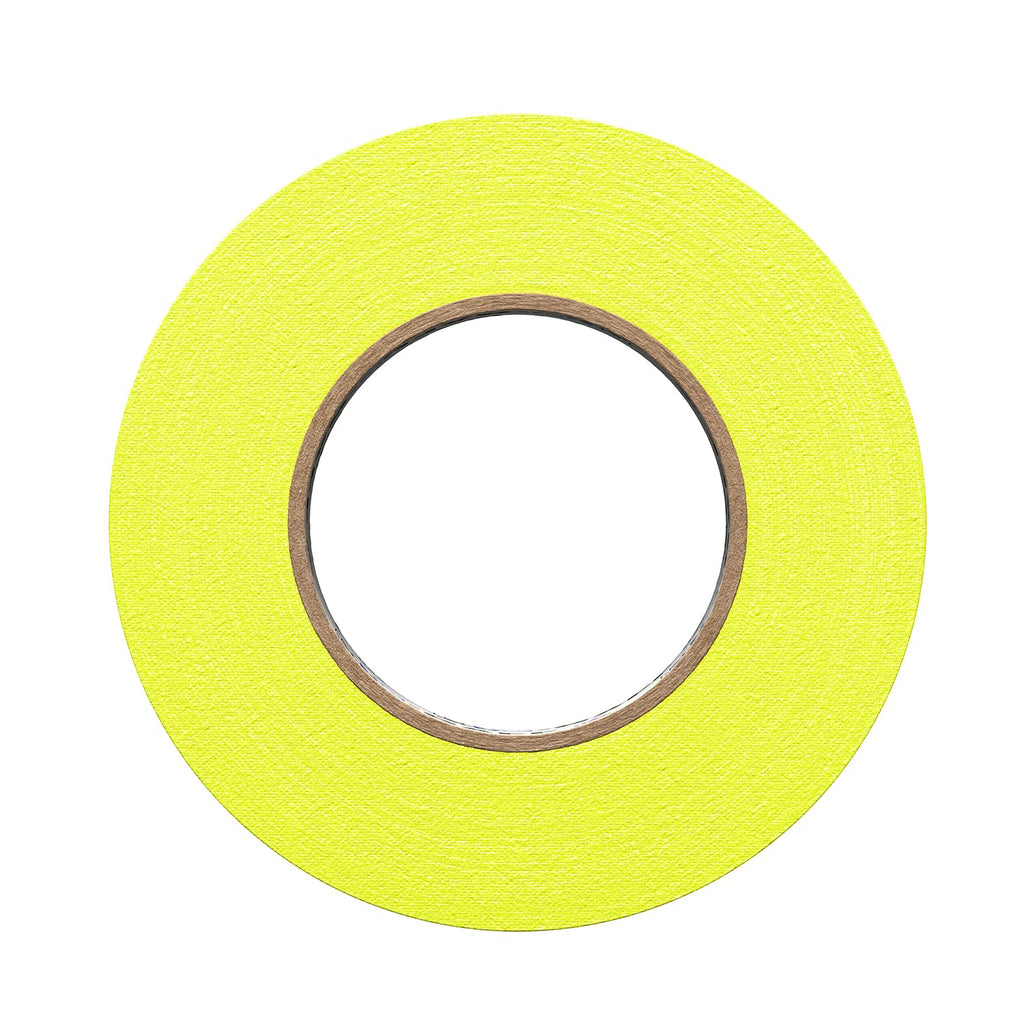 1" Width ProTapes Pro Gaff Premium Matte Cloth Gaffer's Tape With Rubber Adhesive, 50 yds Length x, Fluorescent