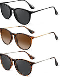 Polarized Round Sunglasses for Women Men with UV Protection | Vintage Sun Glasses Retro Trendy Sunnies Lightweight