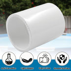 10Pcs 1Inch White PVC Pipe Couplings