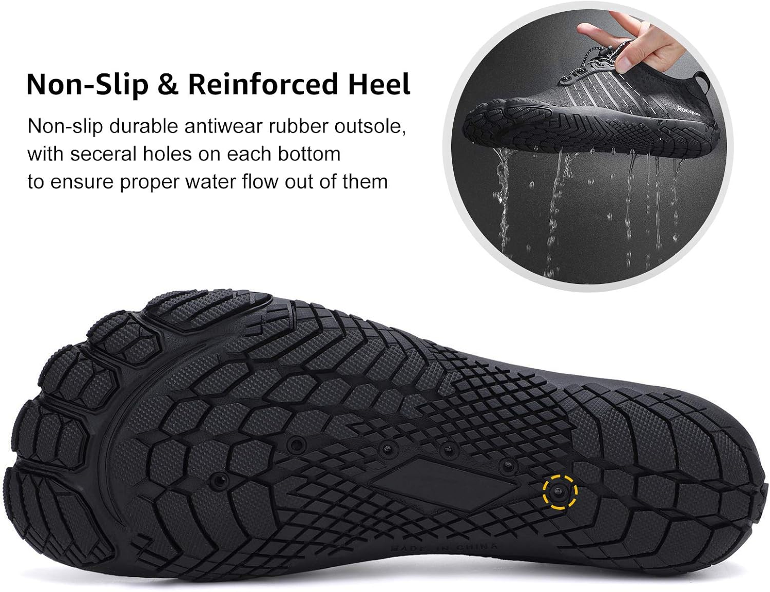 Water Shoes Quick Dry Barefoot Beach Sport Swim Shoes for Men Women