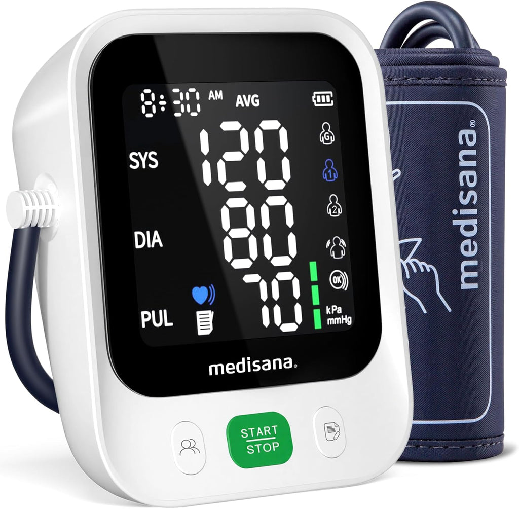 Blood Pressure Monitor with 2x199 Sets Memory, Medisana Automatic Upper Arm Blood Pressure Monitor for Home Use, 4.5"