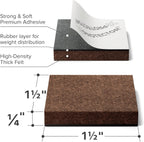 24 Heavy-Duty Felt Furniture Pads 1.5” 1/4” Thick X-Protector! Felt Pads