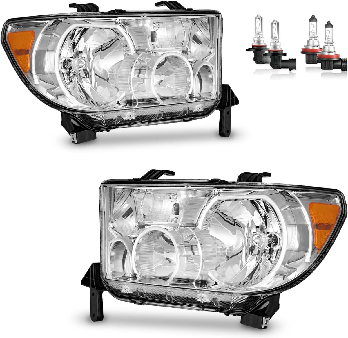 Halogen Headlights for 07-13 Toyota Tundra, 08-17 Sequoia