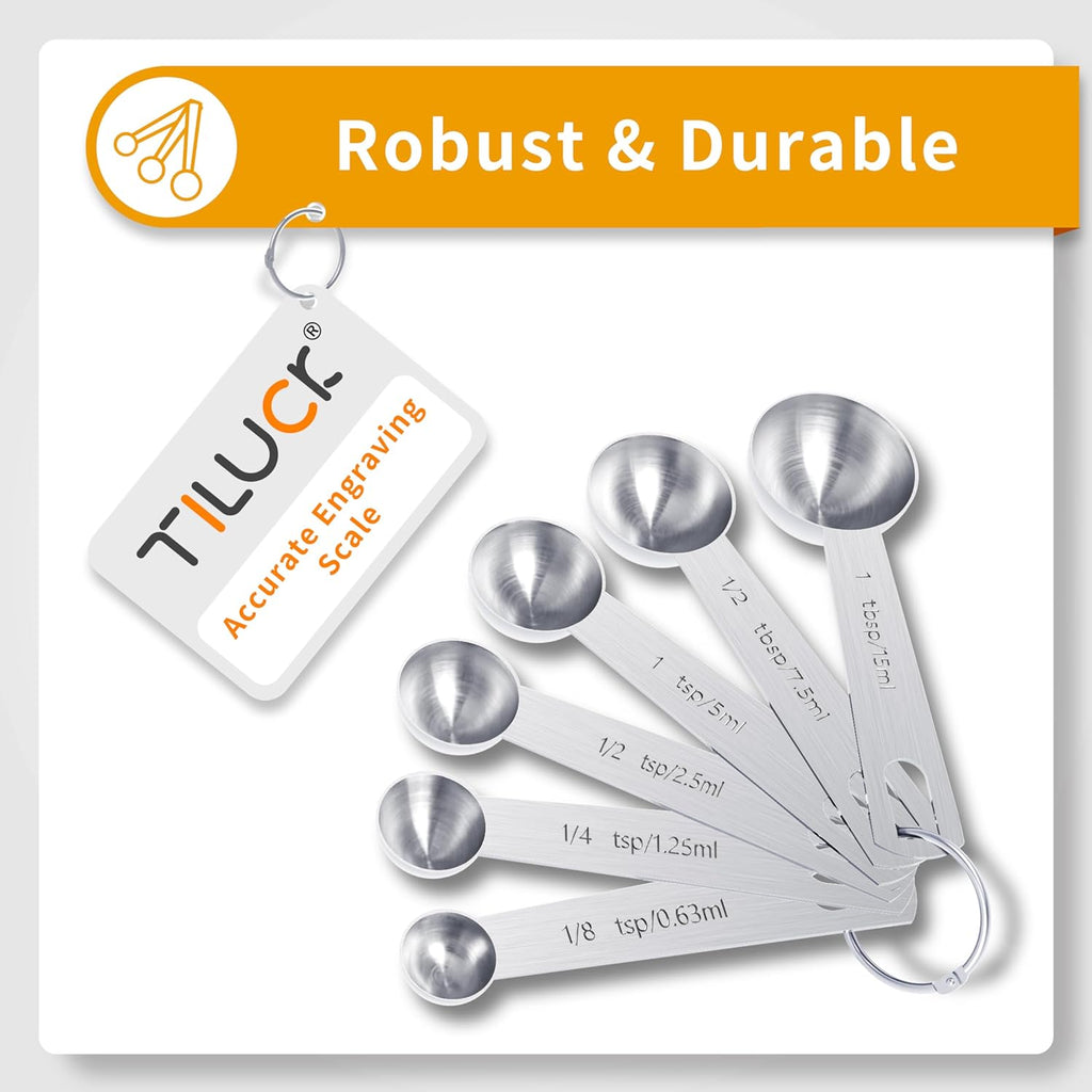 Stainless Steel Measuring Cups & Spoons Set, Cups and Spoons,Kitchen Gadgets for Cooking & Baking (10)