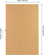 200 Pack 6 x 4 Inch Brown Corrugated Cardboard Sheets, 1.5mm Thick Corrugated Cardboard Sheets Pads for Albums Cover