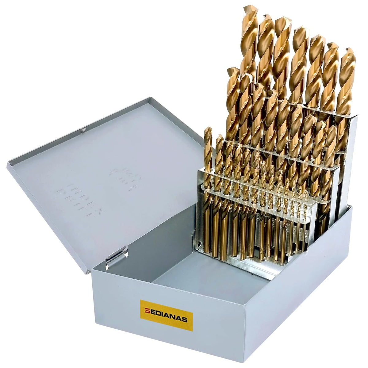 Cobalt Drill Bit Set - 29Pcs M35 High Speed Steel Drill Bits 1/16"-1/2"