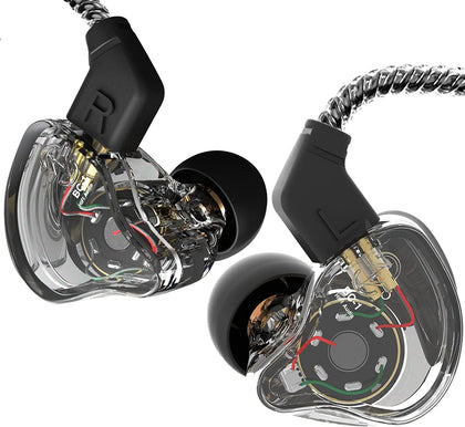 CCZ Melody in Ear Monitor, Dynamic Hybrid Dual Driver in Ear Earphones 1BA+1DD HiFi Wired Headphones Musicians IEM