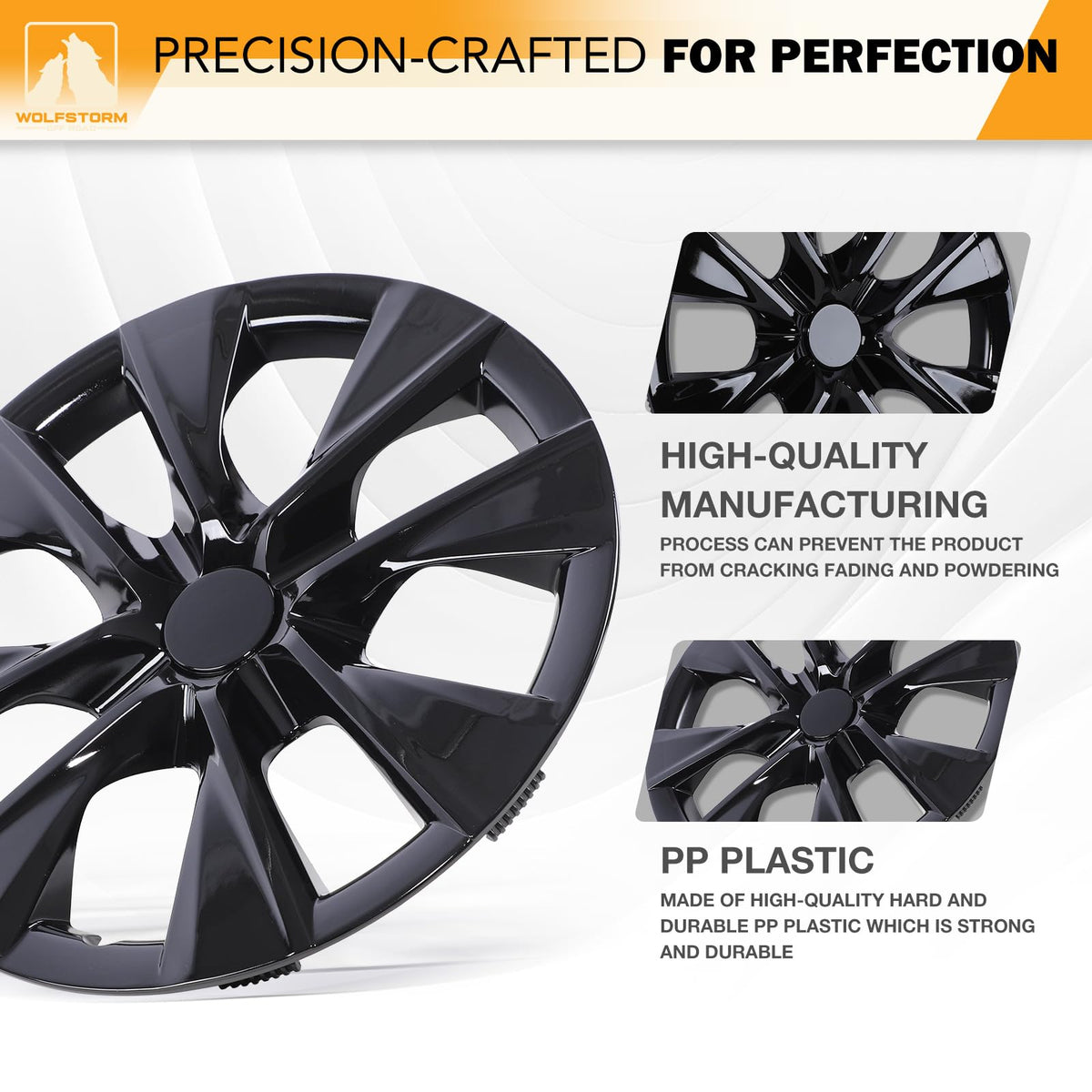 15" 4-Pack Hubcaps for Toyota Corolla 2009-2019 Steel Wheels