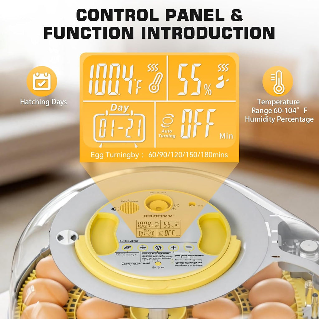 26 Egg Incubator for Hatching Eggs - Smart Voice Guidance