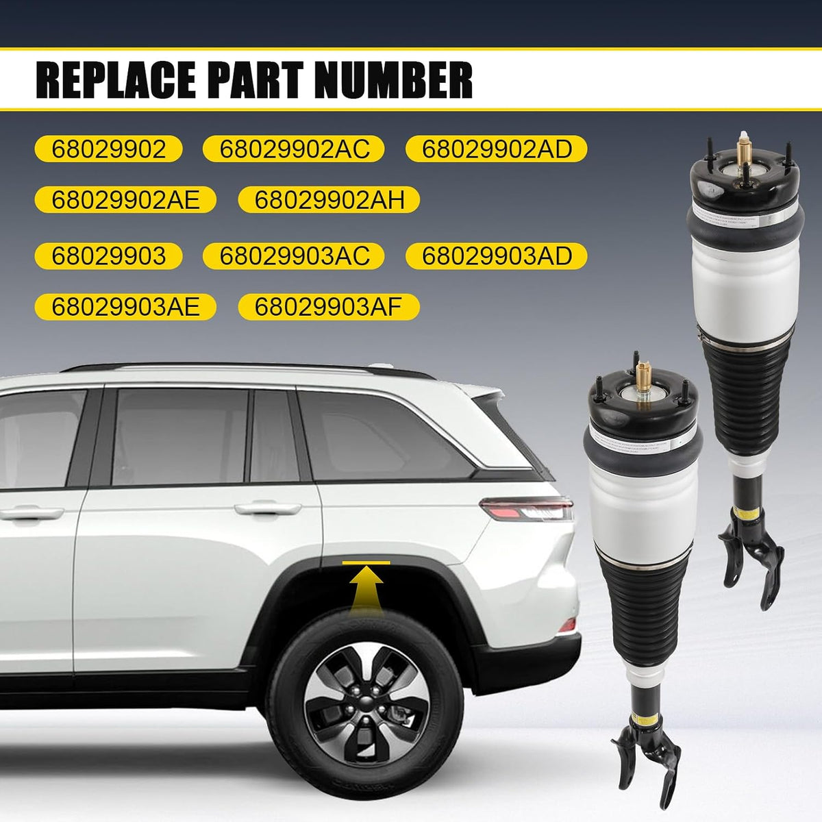 Air Suspension Shock Absorber Compatible with 2011-2015 Jeep Grand Cherokee
