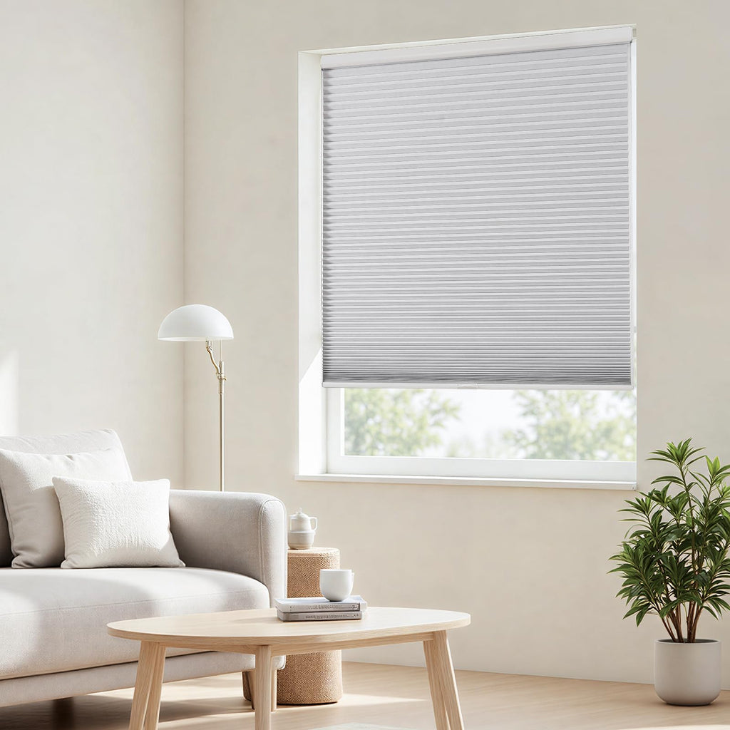 Cordless Blackout Cellular Shades, 35" W x 64" H, White