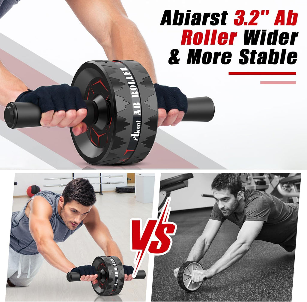 Ab Roller Wheel, Abs Workout Equipment for Abdominal & Core Strength Training, Home Gym Exercise Wheels for Men