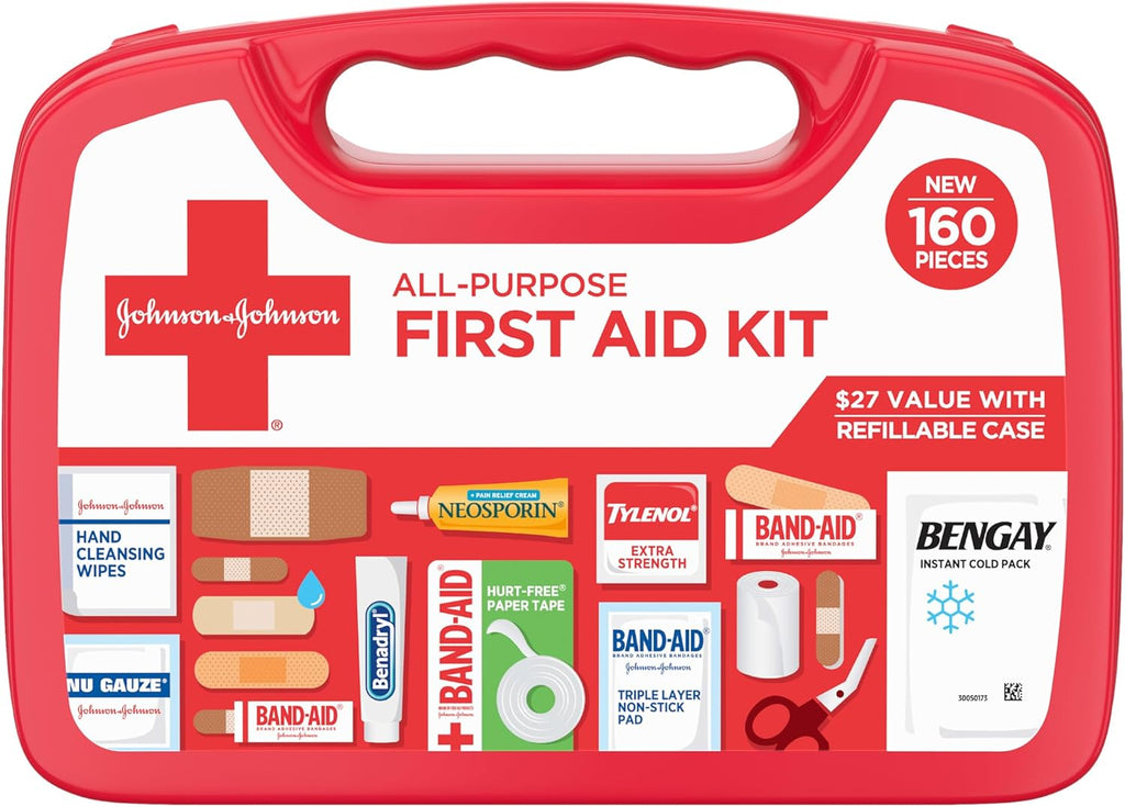 Brand All-Purpose Portable Compact First Aid Kit for Minor Cuts, Scrapes, Burns & Aches, Wound Care Essentials for