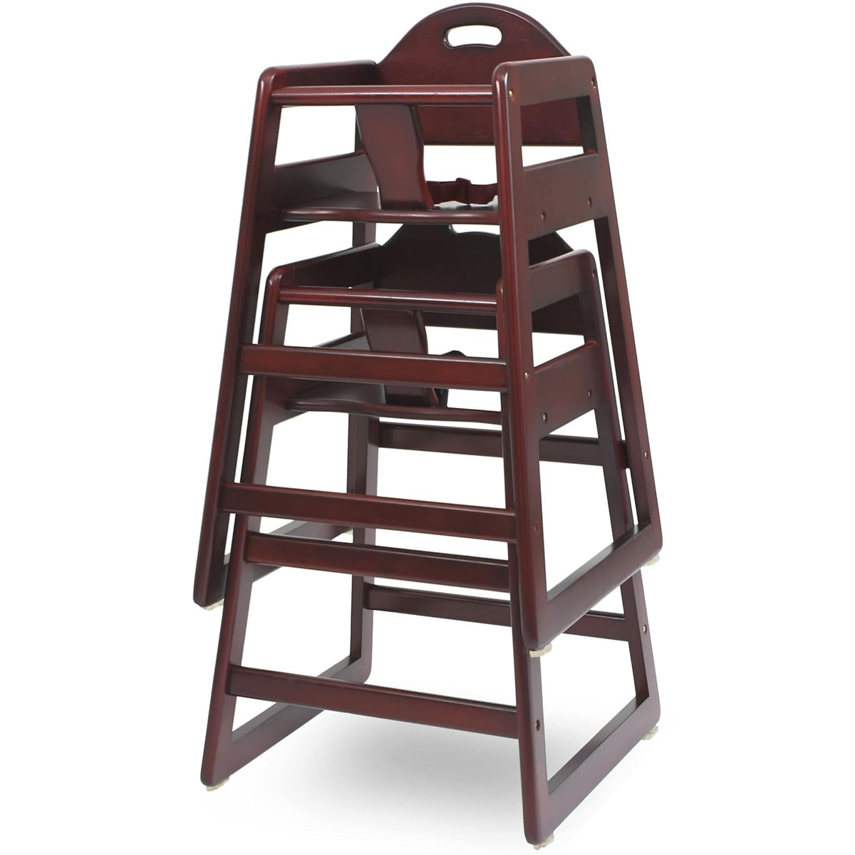 Wooden High Chair for Baby & Toddler – Restaurant-Style Stackable HighChair with Commercial Grade Solid Wood for