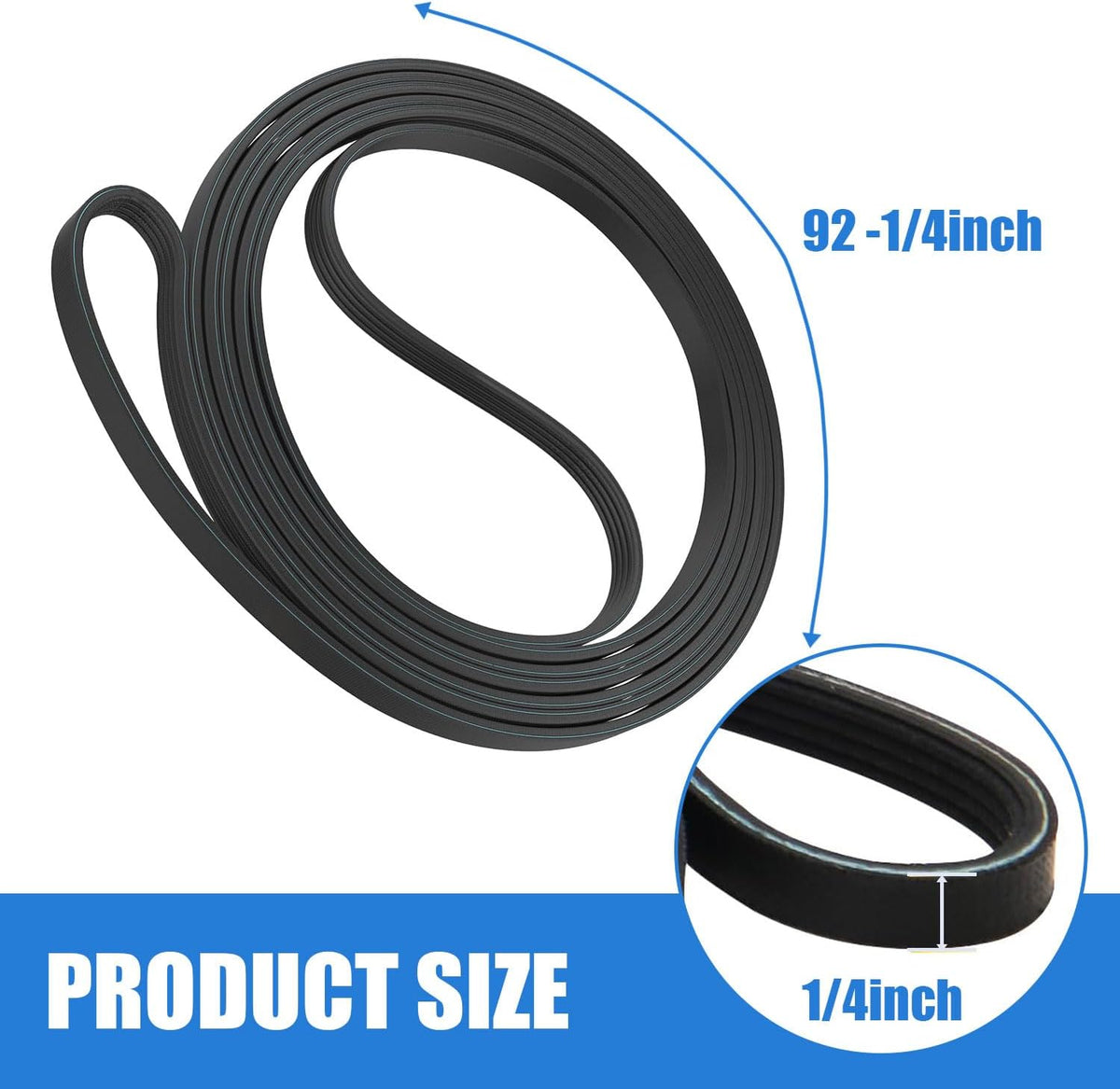 Dryer Drum Belt Dryer Drive Belt Replacement Fit for Maytag Dryers PYE4557AYW PYE2300AYW PYET344AYW PYET244AYW PYET444AYW MED4500MW0 MED5600TQ0 MED5740TQ0 MED5770TQ0 MED6200KW0 MED6500MBK0 MCE8000AYW
