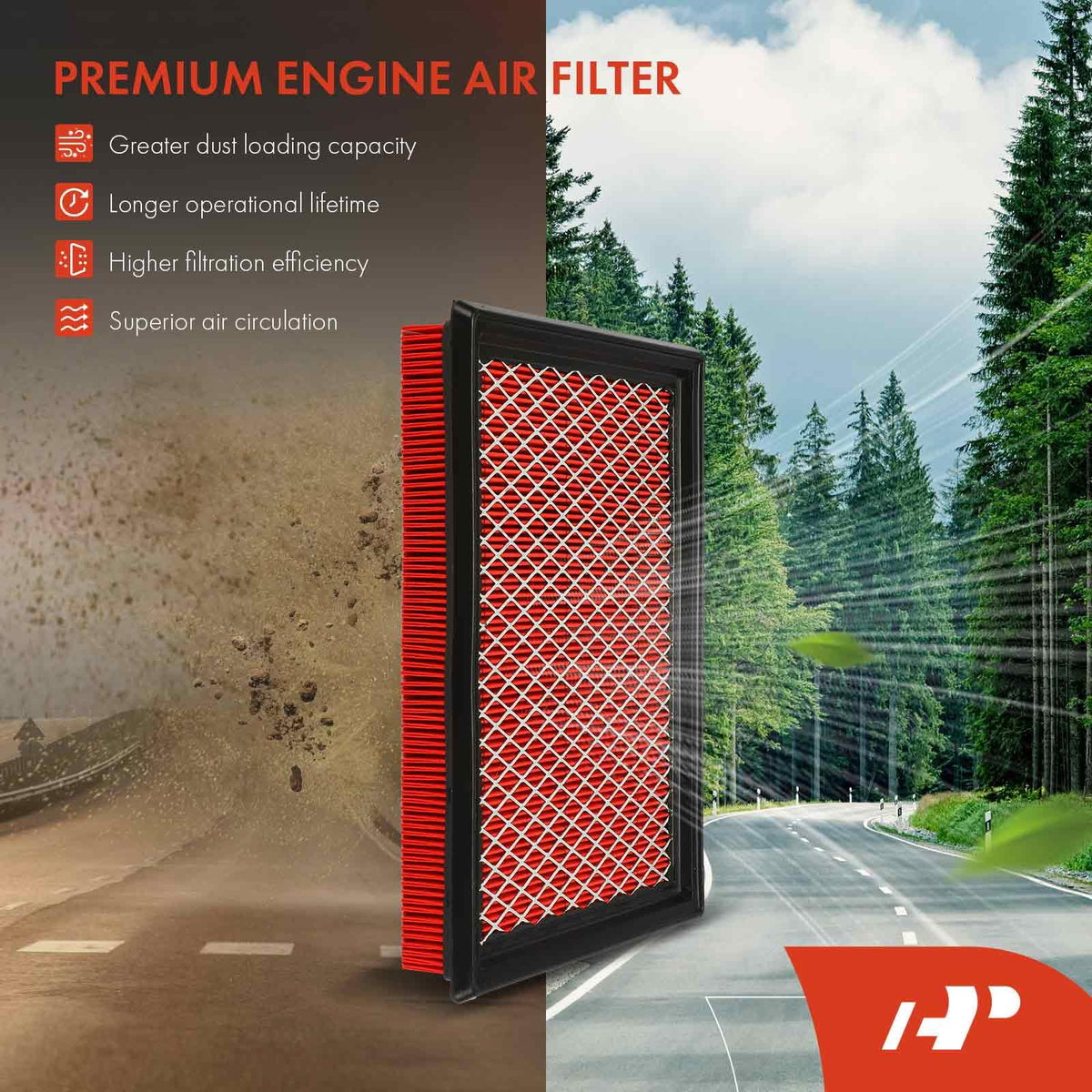 A-Premium High-performance Pre-oiled Engine Air Filter