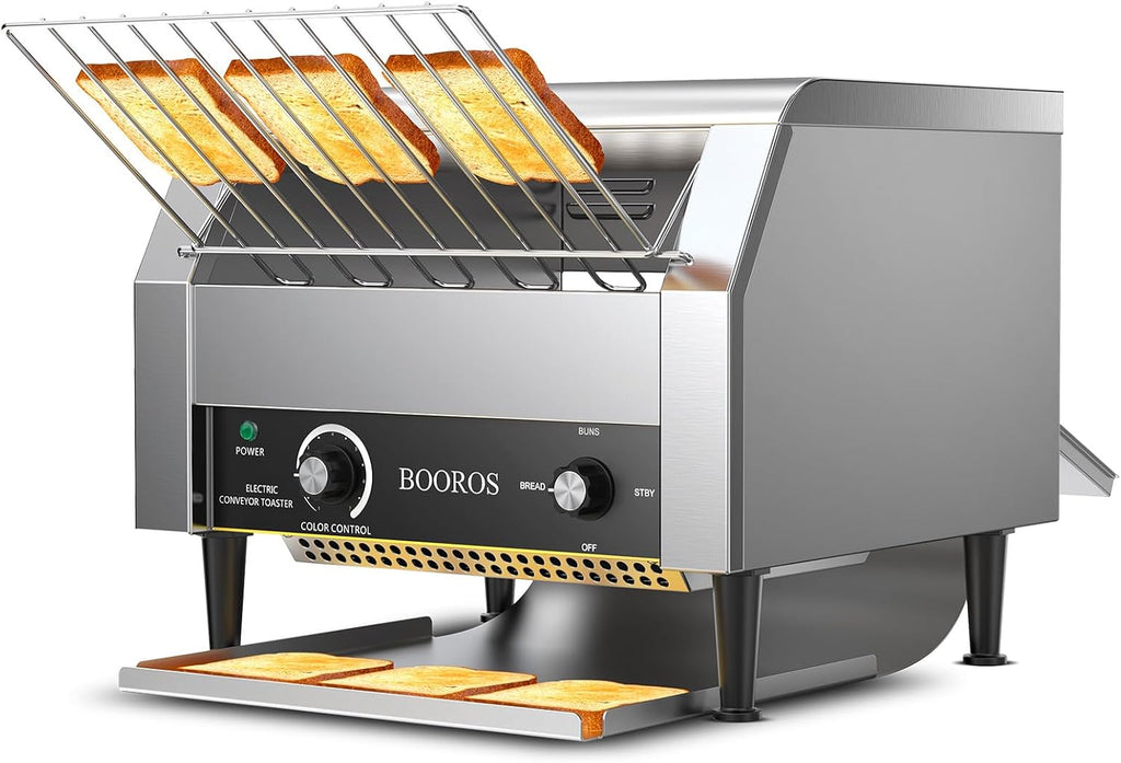 1700W Commercial Conveyor Toaster, 450 Slices/Hour