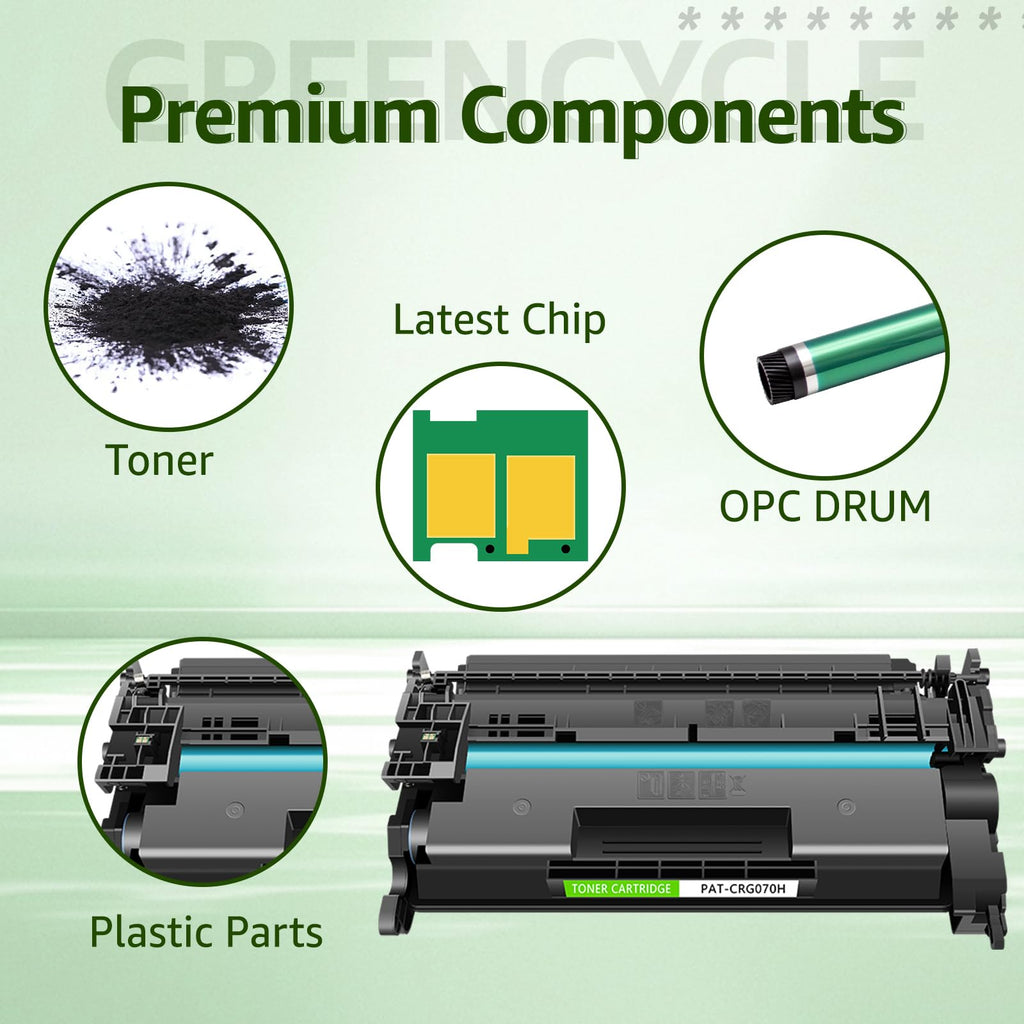 070H Black Toner Cartridge Compatible for Canon ImageCLASS MF465dw 2 Pack