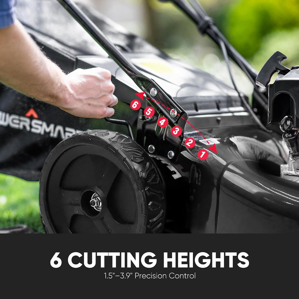 22-Inch 170cc Self Propelled Gas Lawn Mower | 4-Cycle Engine,Self-Propelled Mower Rear-Wheel-Drive,3-in-1