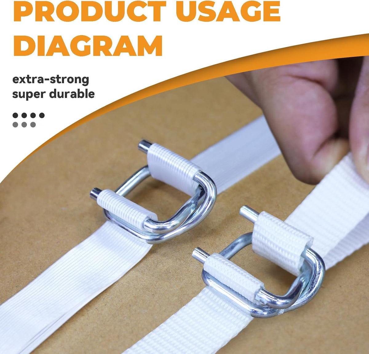 Galvanized Banding Strapping Metal Wire Buckle for Packaging Pallet Woven Composite Cord Strap Nylon Band