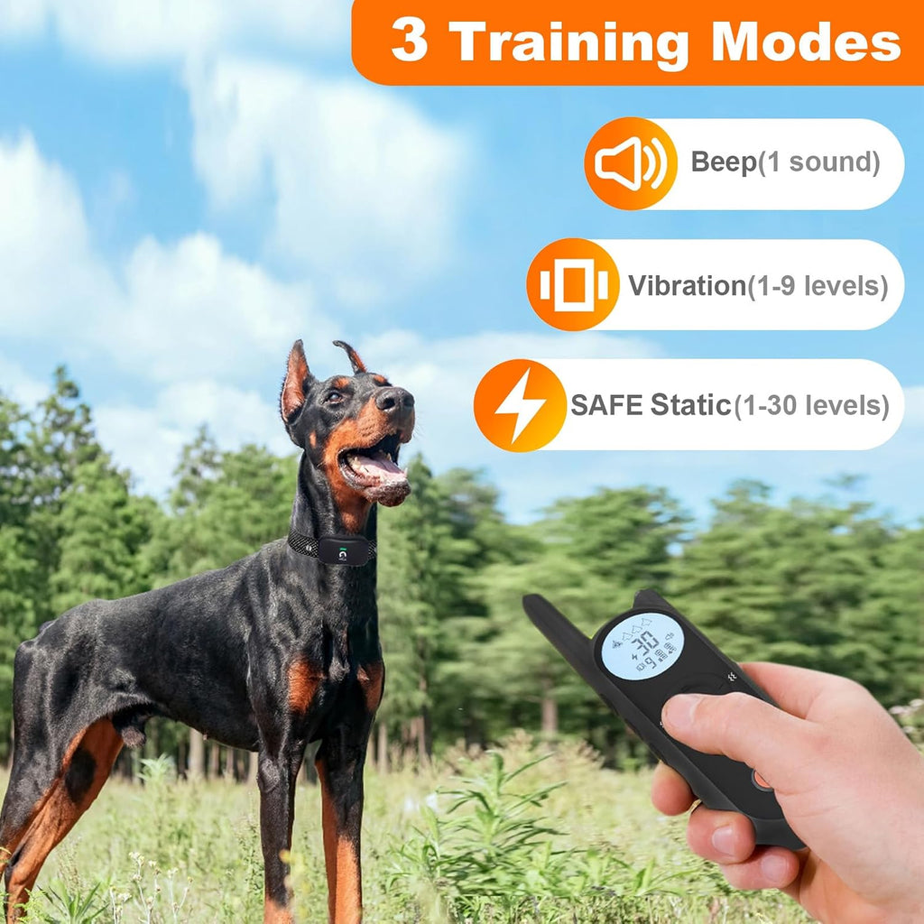 Wireless Dog Fence for 2 Dogs - Covers up to 856-Acre Electric Fence,185 Days Standby Time Training Collar,Pet