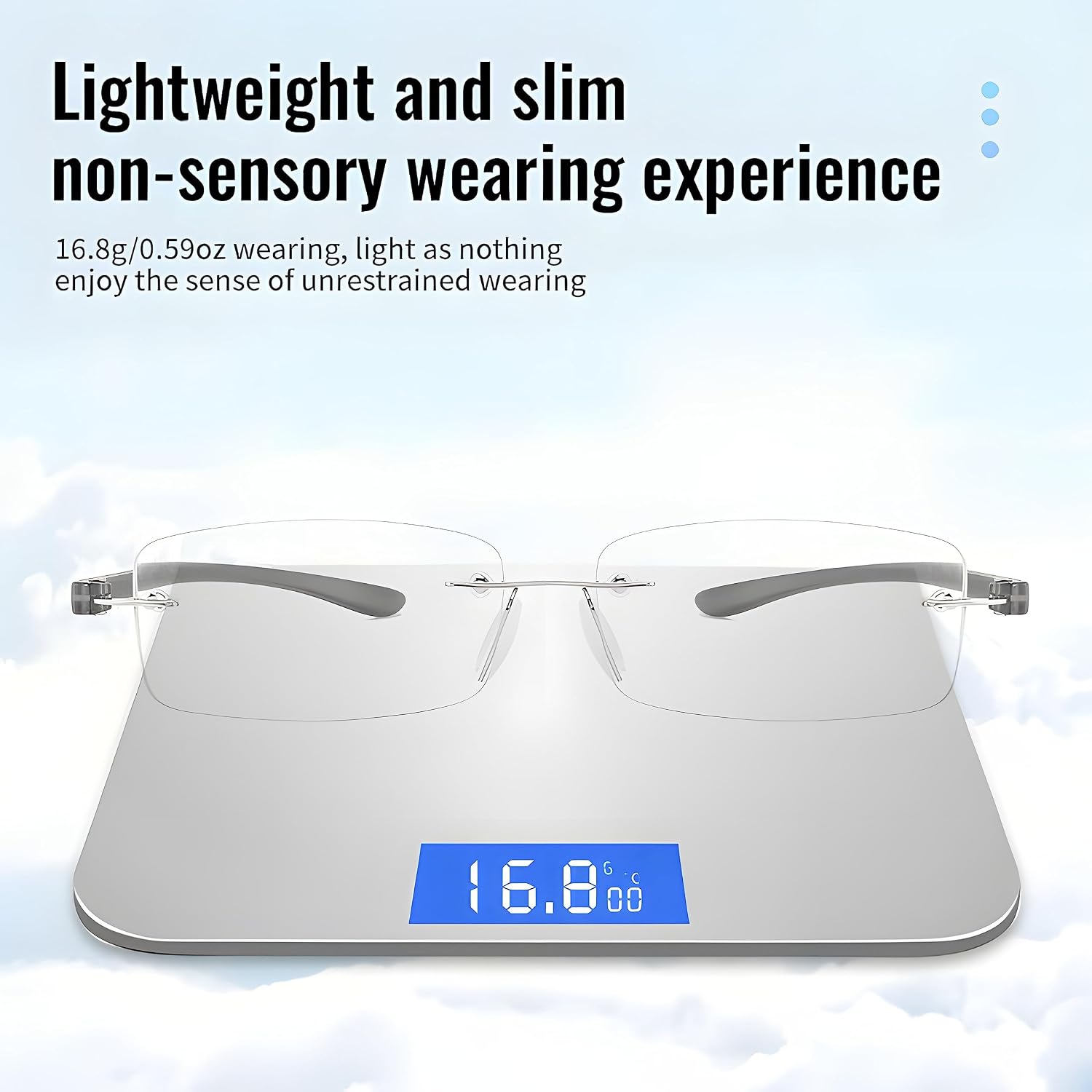 2 Pack Reading Glasses Blue Light Reading Glasses men's reading glasses for women Frameless Computer Reading Glasses