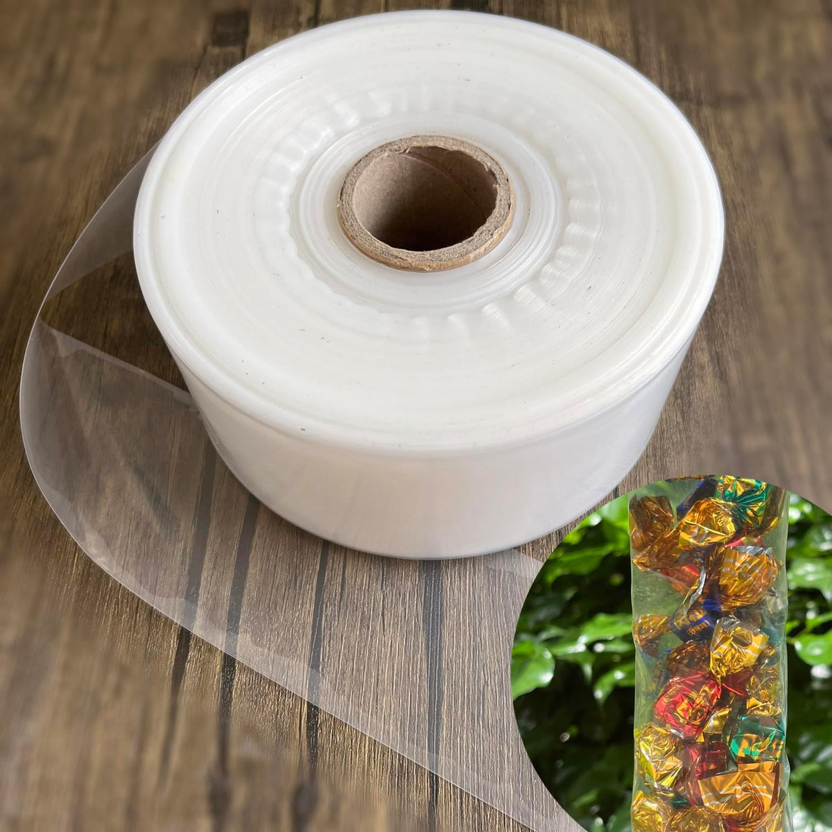 Poly Tubing Roll 2mil 2.4 inches×550 Feet,4/5/8/10cm Available,Food Grade LDPE Resin for Custom Length Packaging