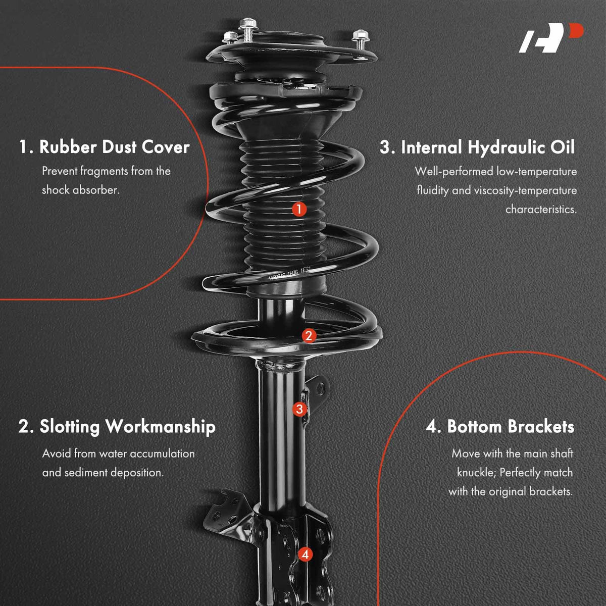 A-Premium Front Strut Assembly Compatible with Toyota