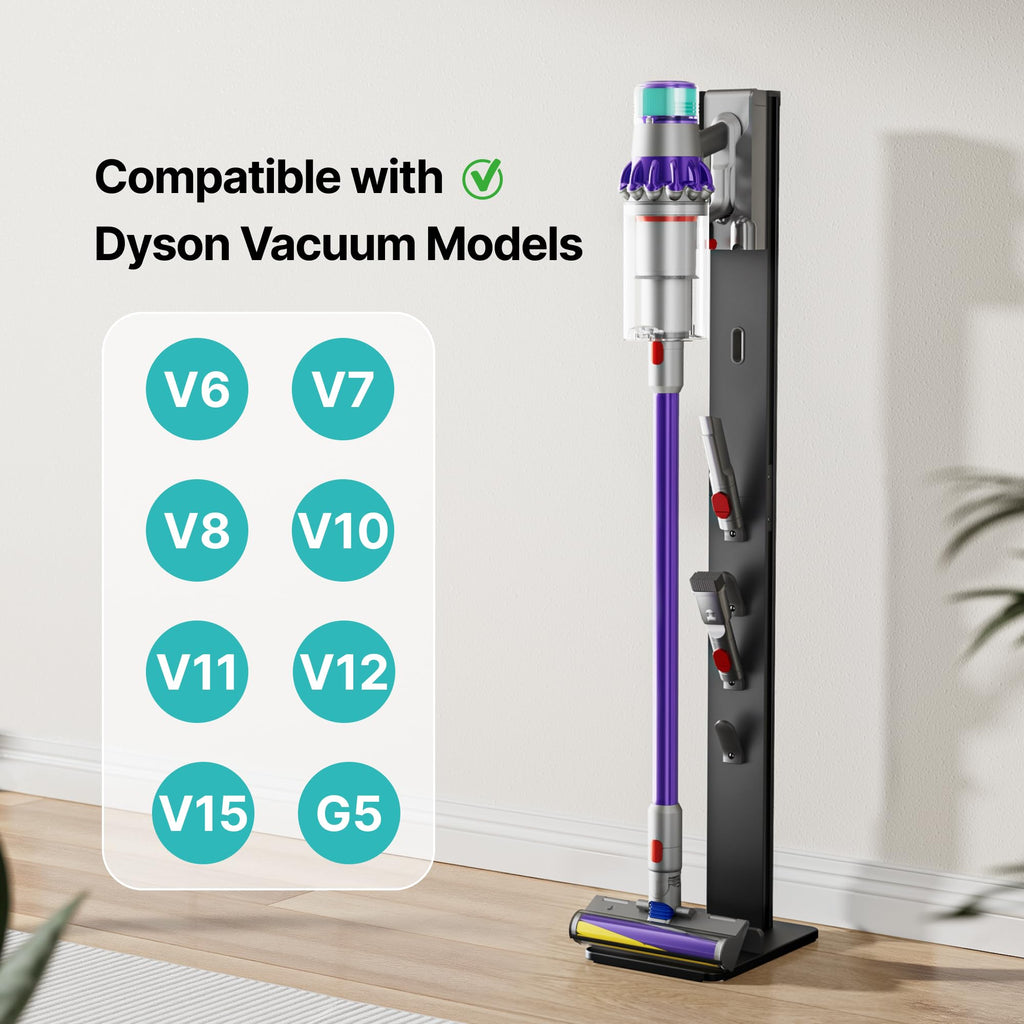 PEGZONE Vacuum Cleaner Stand, Compatible with Dyson Gen5 V15, with 4 Hooks
