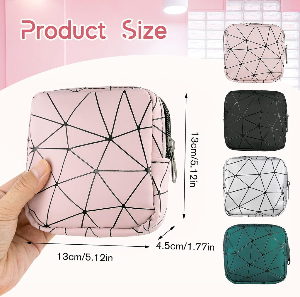 Sanitary Napkin Storage Bags 4 Pcs Menstrual Cup Pouches Nursing Pad Holder Tampon Bags Portable Period Kit Bag