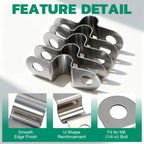 OURU 1-1/4 Inch Conduit Clamp,2 Hole U Bracket Rigid Metal Pipe Strap,20PCS