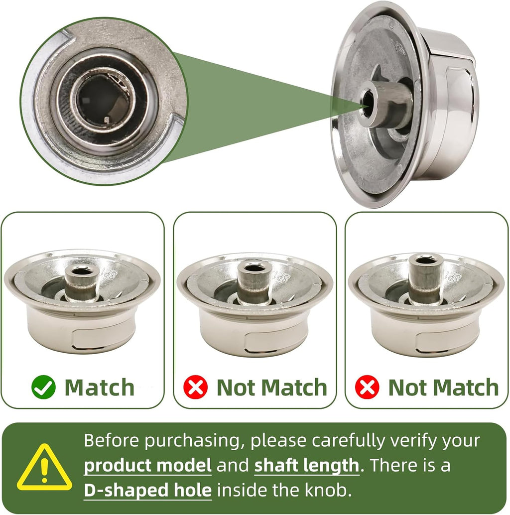 4Pack 318569904 Cooktop Burner Control Knob Compatible with Frigidaire Electrolux Replaces 3514026 AP5809436 PS9495257 EAP9495257