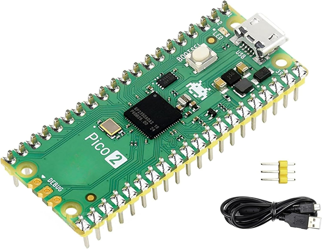 Pico 2 with Yellow Pre-Soldered Header Compatible with Raspberry Pi Pico 2