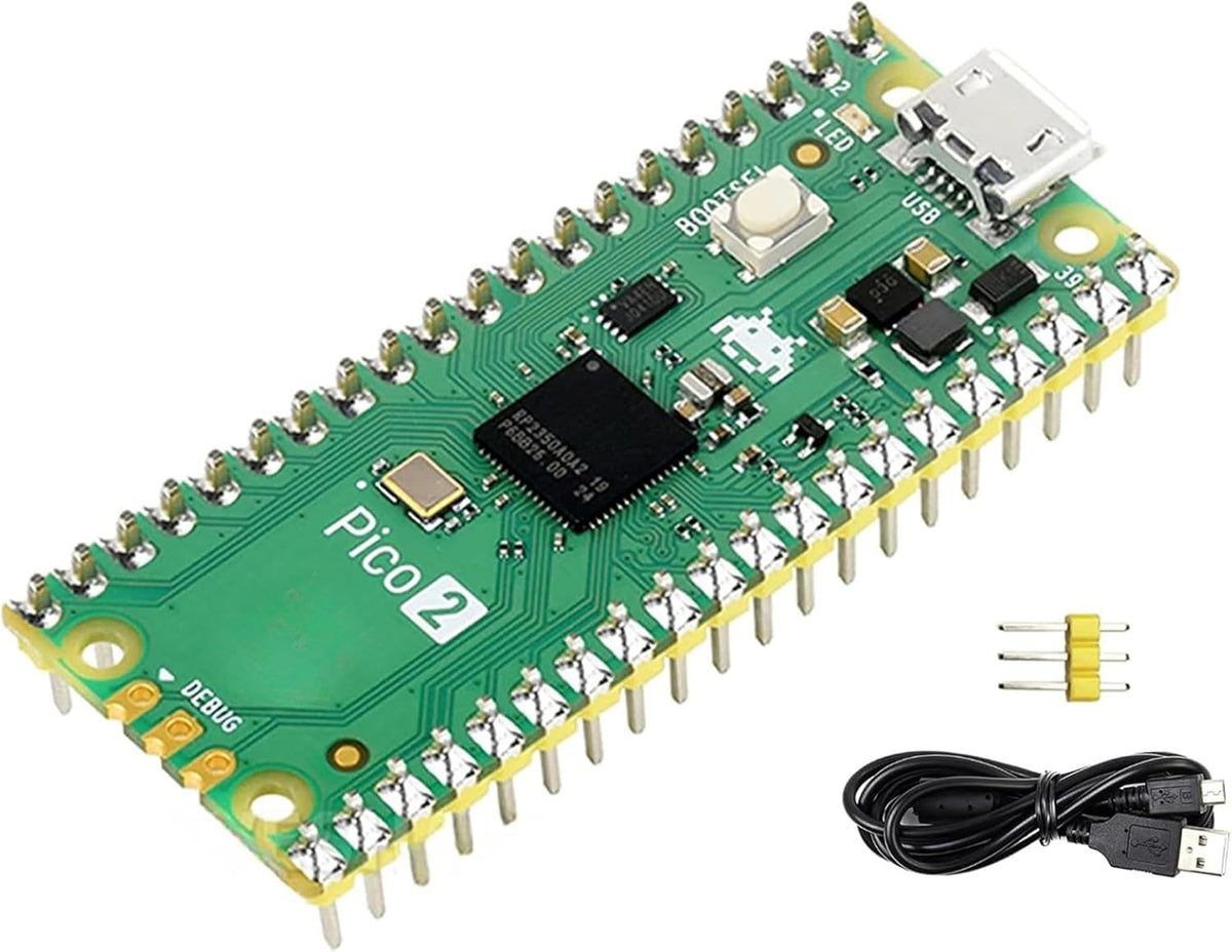Pico 2 with Yellow Pre-Soldered Header Compatible with Raspberry Pi Pico 2