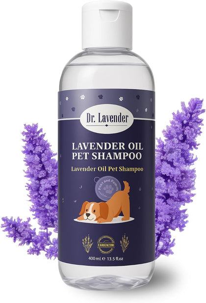 Dr.Lavender Dog Shampoo for Sensitive Skin - Natural Lavender Oil Pet Wash for Itch Relief, Flea & Tick Defense