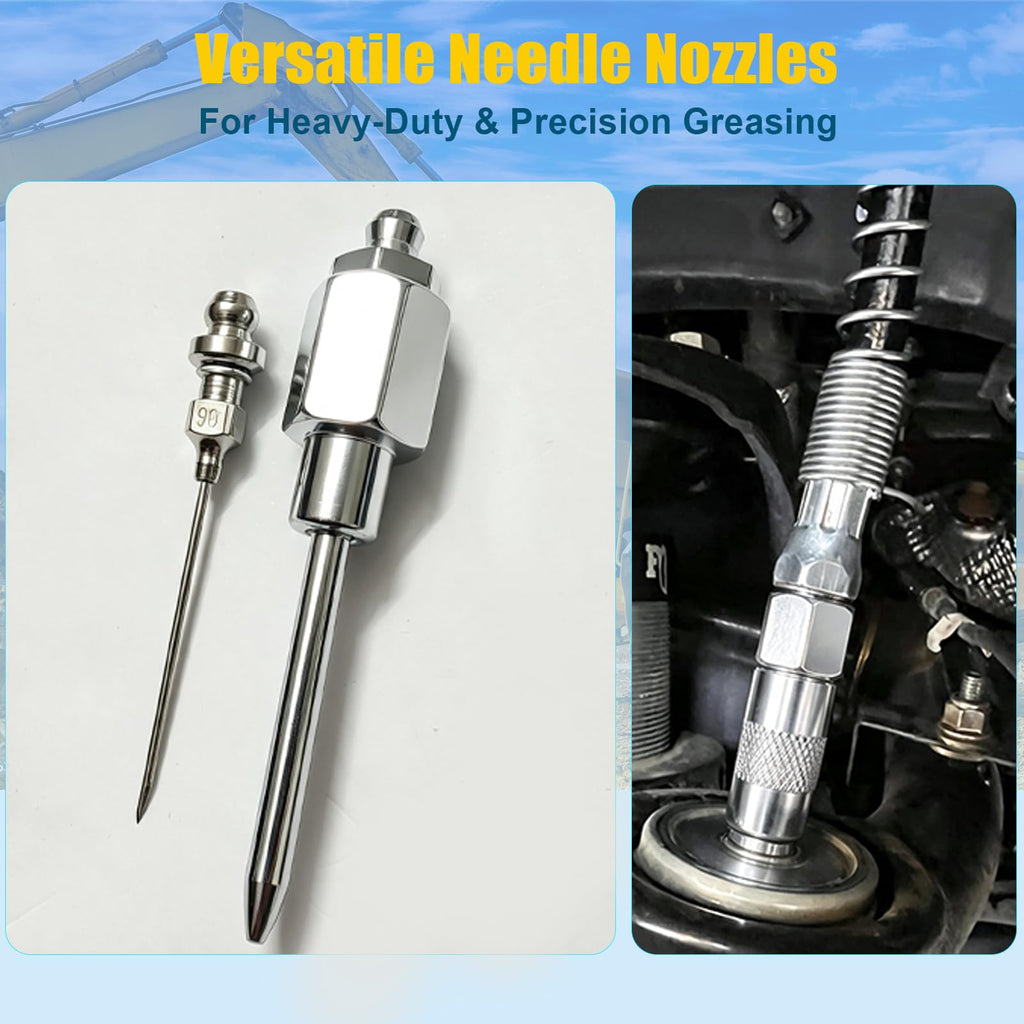 Grease Gun Accessory Kit with Quick-Release Coupler