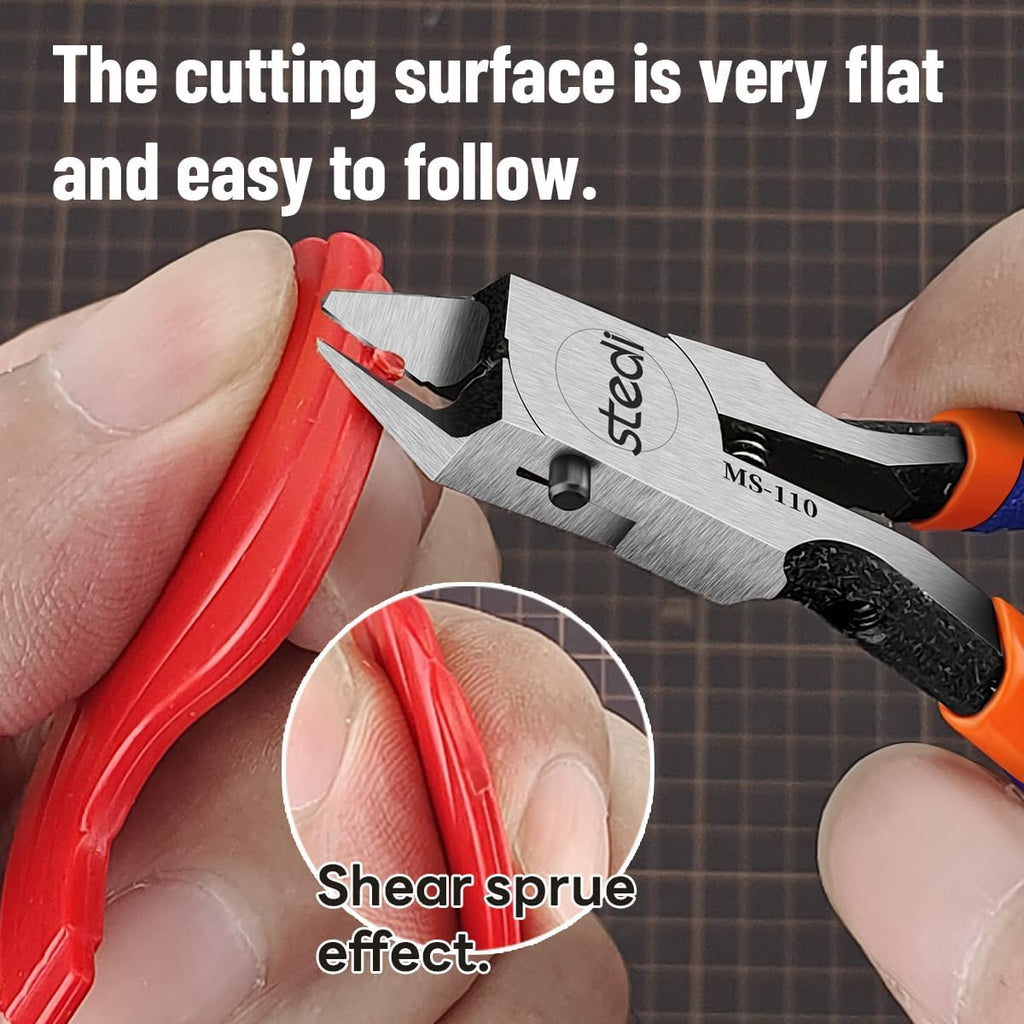Model Nippers, Sprue Cutter with Ultra-thin Single-Blade | Stiff Spring , Hobby Nippers for Gundam Repairing Plastic