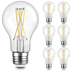 A19 Vintage Dimmable LED Light Bulbs, E26 Base 60W Equivalent, 6 Pack