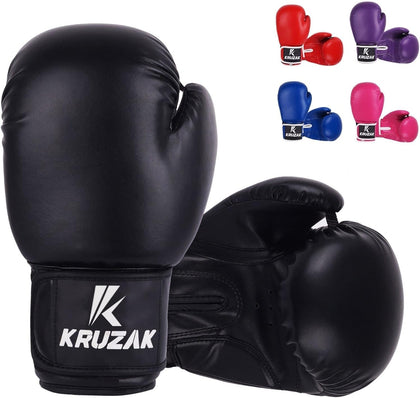 Kruzak Boxing Gloves for Men & Women, Sparring & Kickboxing Gloves, Muay Thai & MMA Gloves, 8-16 oz